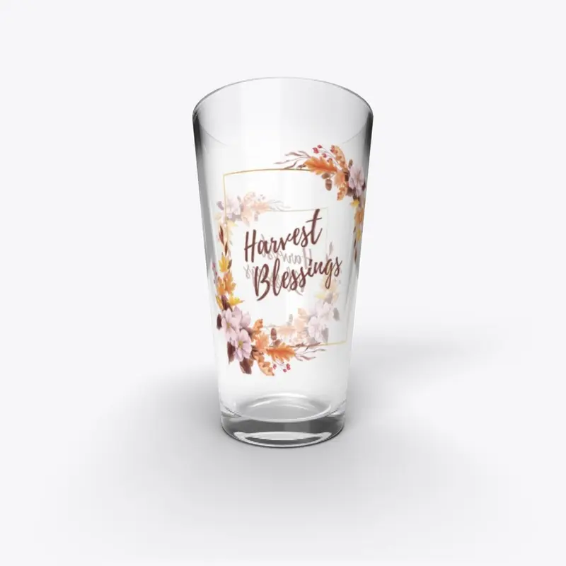 16oz-Harvest Blessings - DBL- Pint Glass